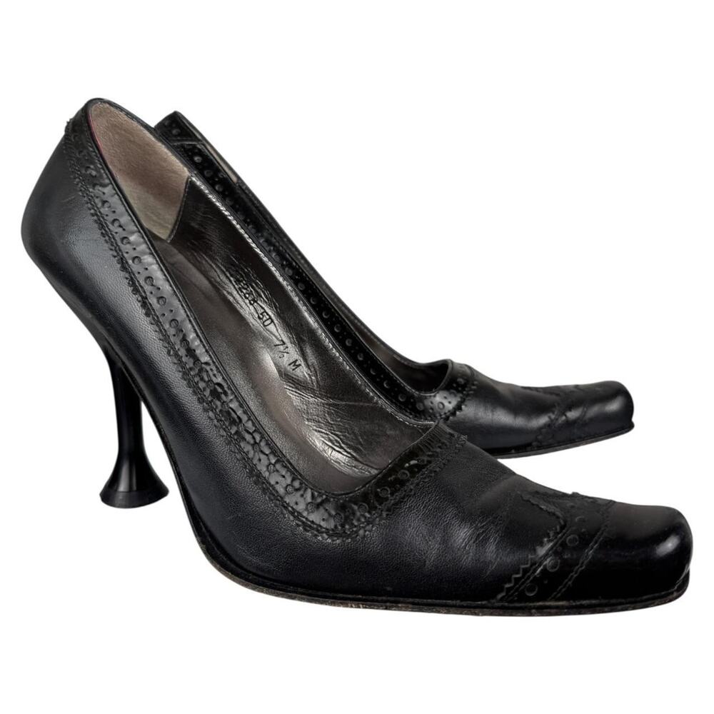 Y2K Bebe edgy leather pumps size 7.5